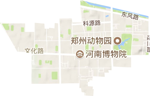 文化路街道地形地图