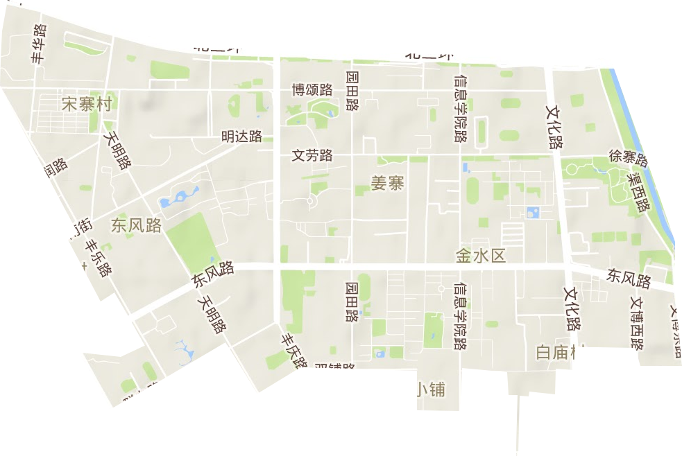 东风路街道地形地图