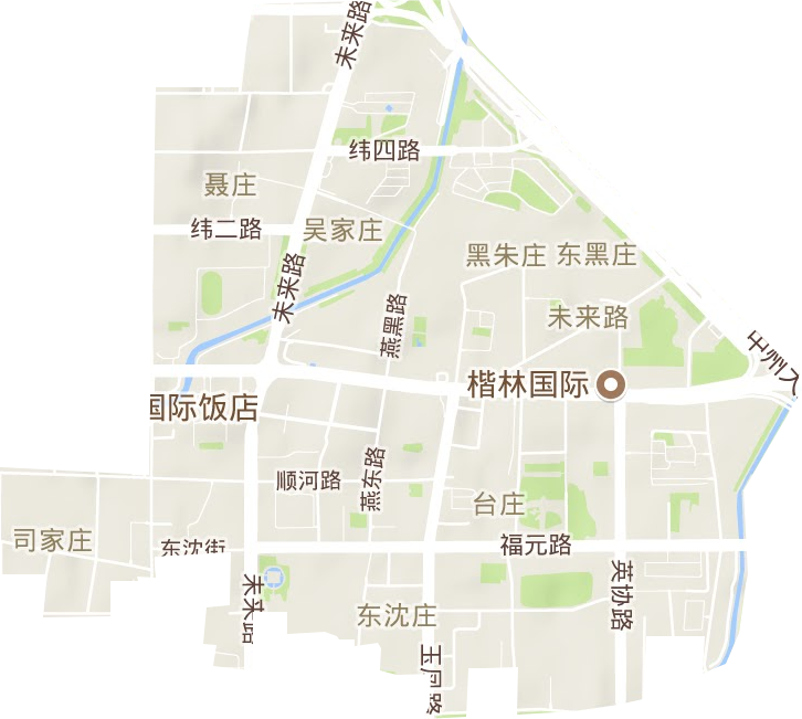 未来路街道地形地图