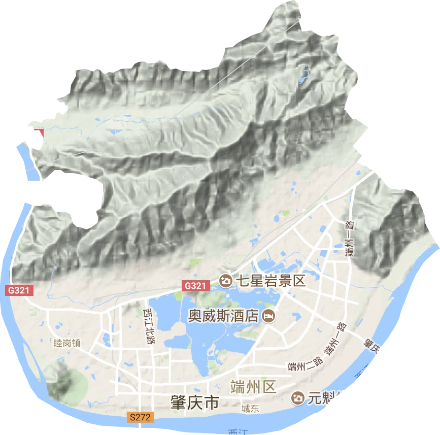 端州区地形地图