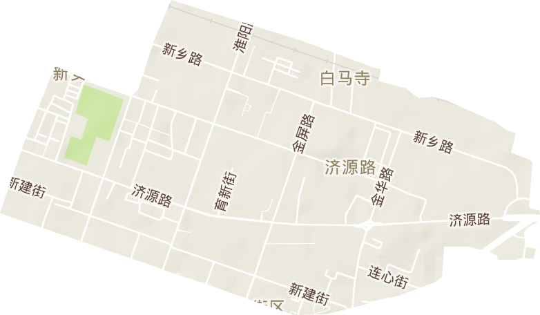 济源路街道地形地图
