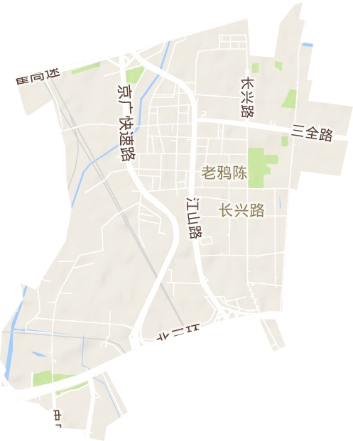 长兴路街道地形地图
