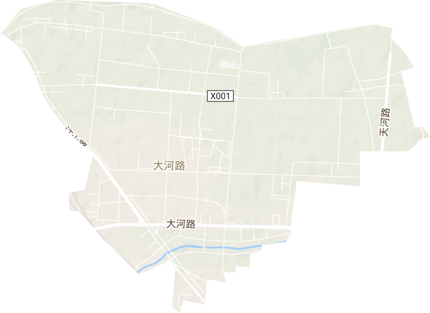 大河路街道地形地图