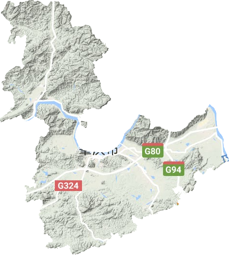 高要区地形地图