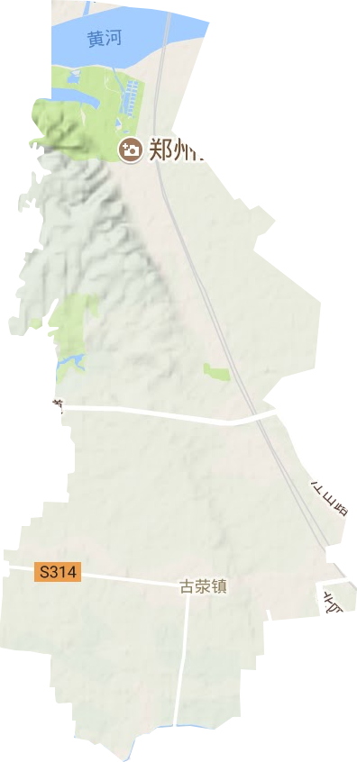 古荥镇地形地图