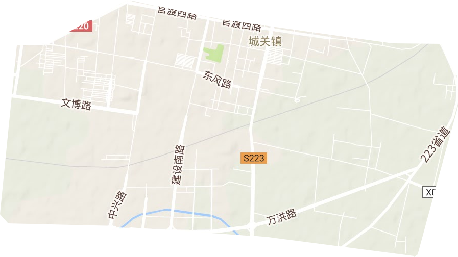 东风路街道地形地图