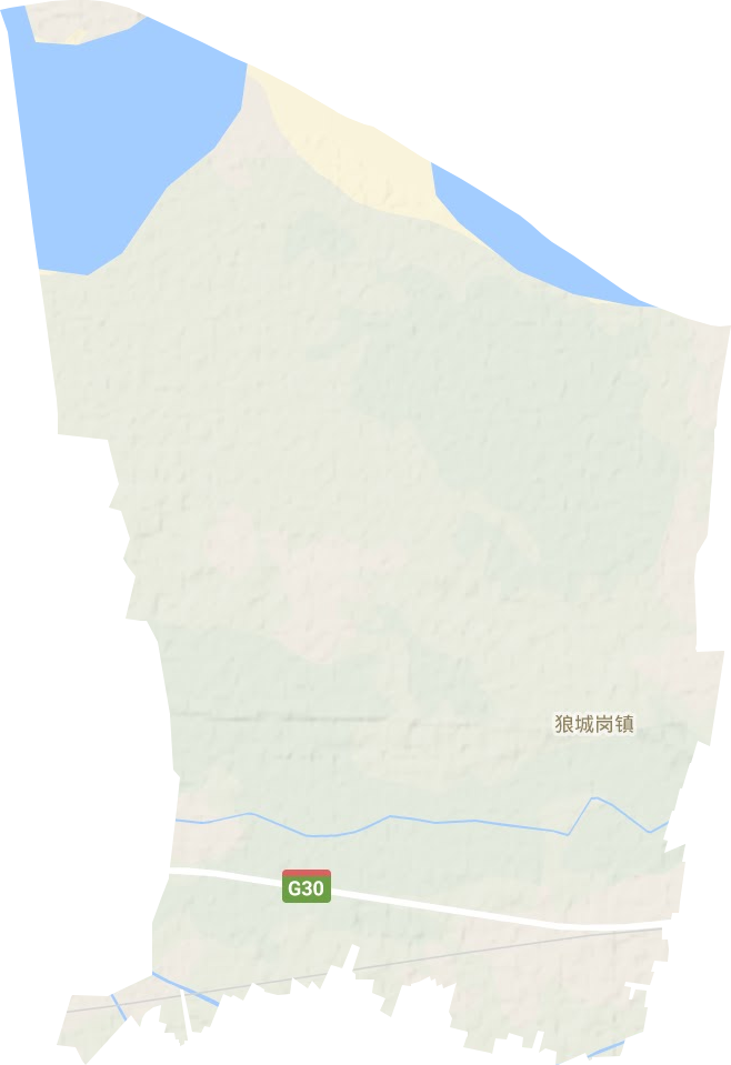 狼城岗镇地形地图