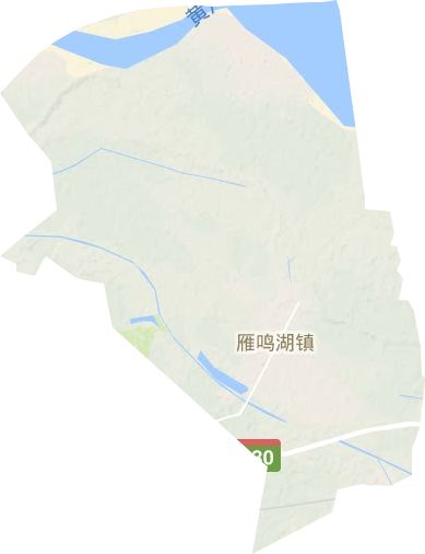 雁鸣湖镇地形地图