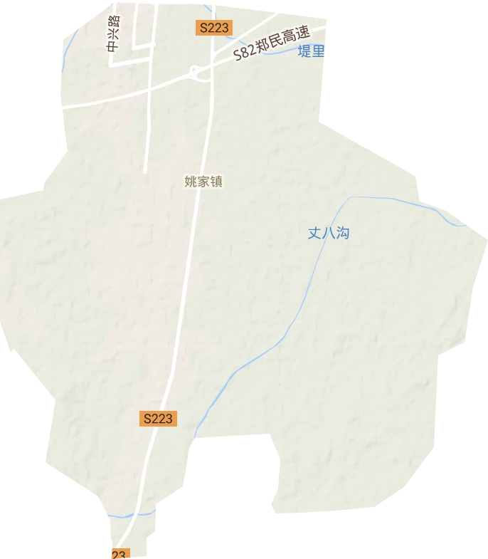 姚家镇地形地图