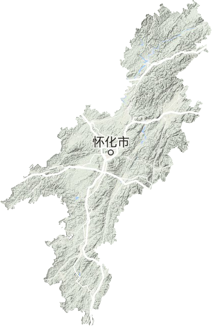 怀化市地形地图