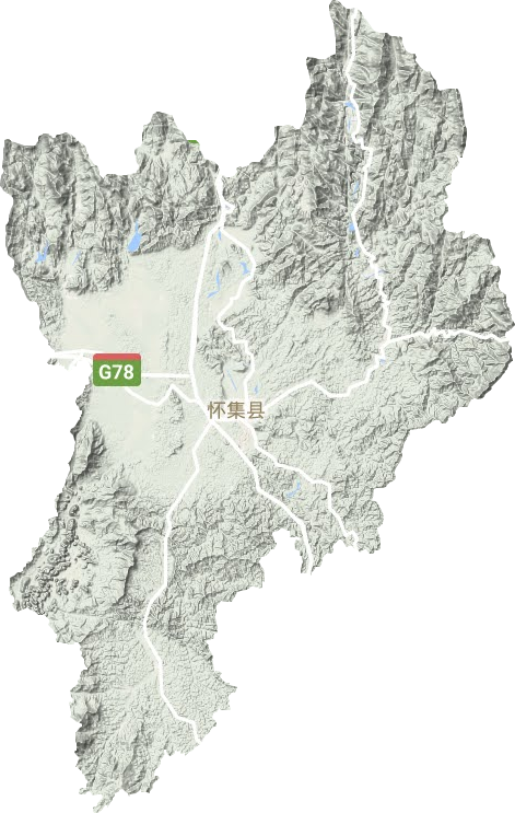 怀集县地形地图
