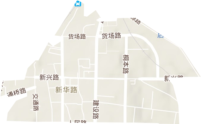 新华路街道地形地图
