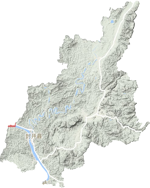 封开县地形地图