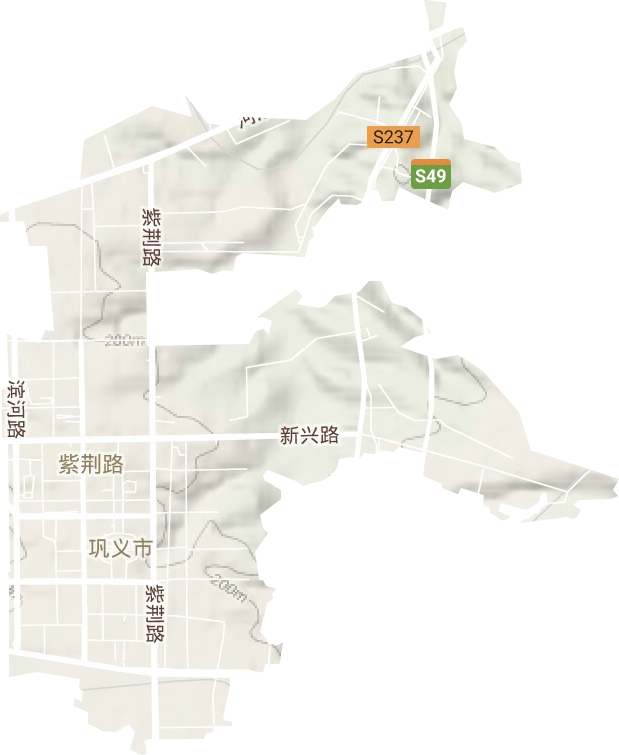 紫荆路街道地形地图