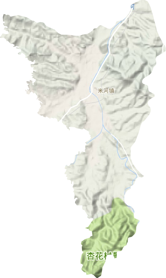 米河镇地形地图