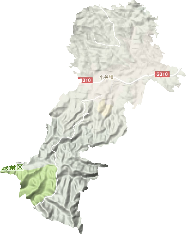 小关镇地形地图