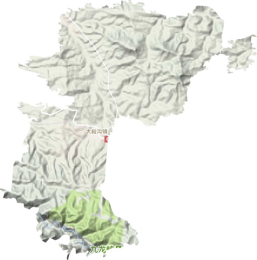 大峪沟镇地形地图
