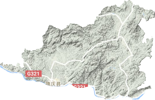 德庆县地形地图