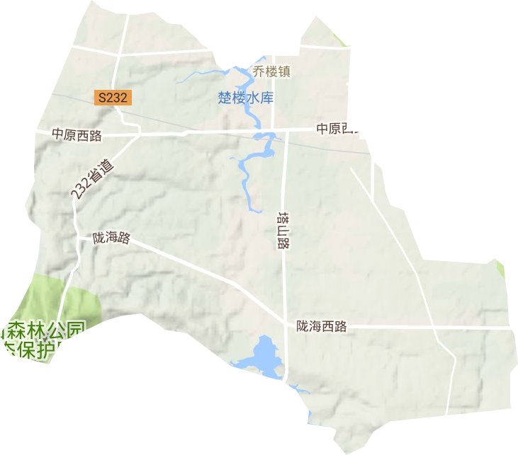 乔楼镇地形地图