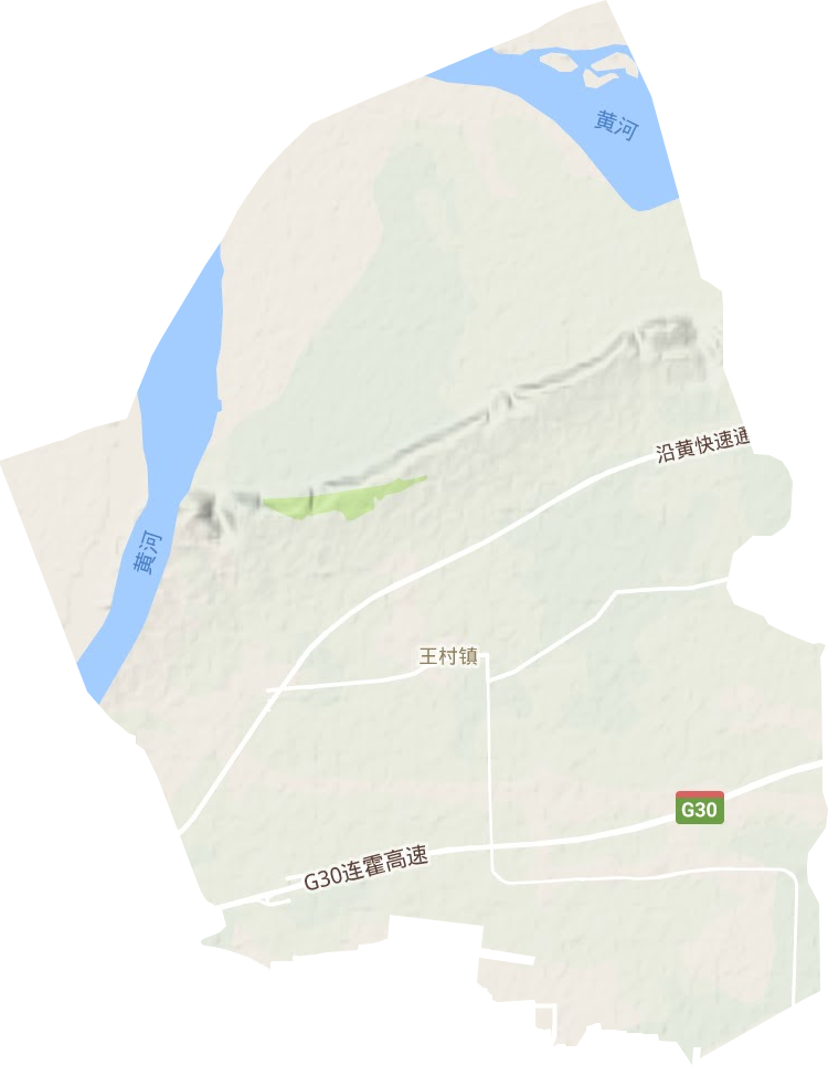 王村镇地形地图