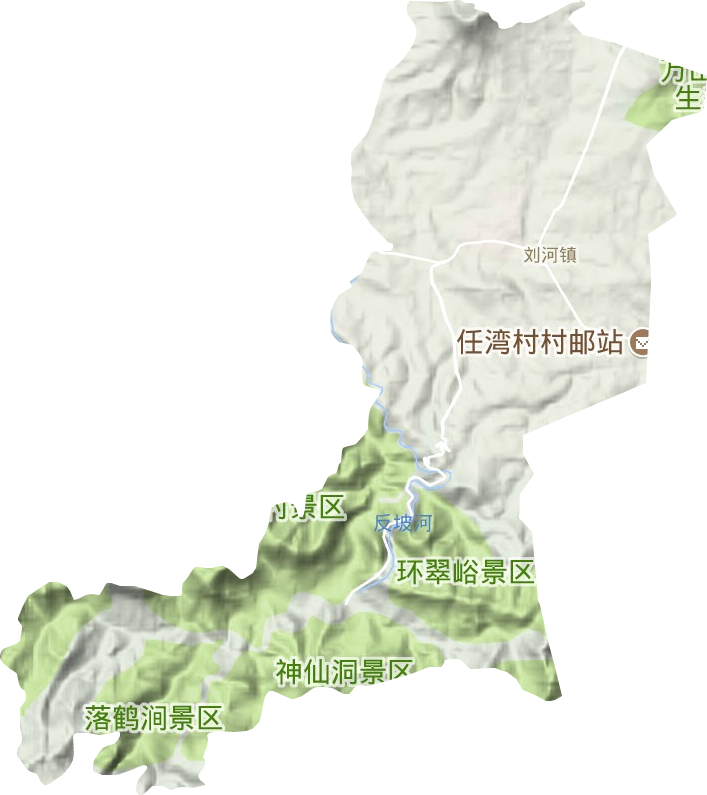 刘河镇地形地图