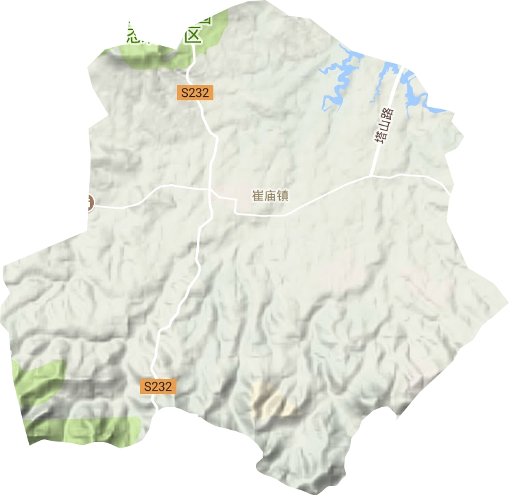 崔庙镇地形地图