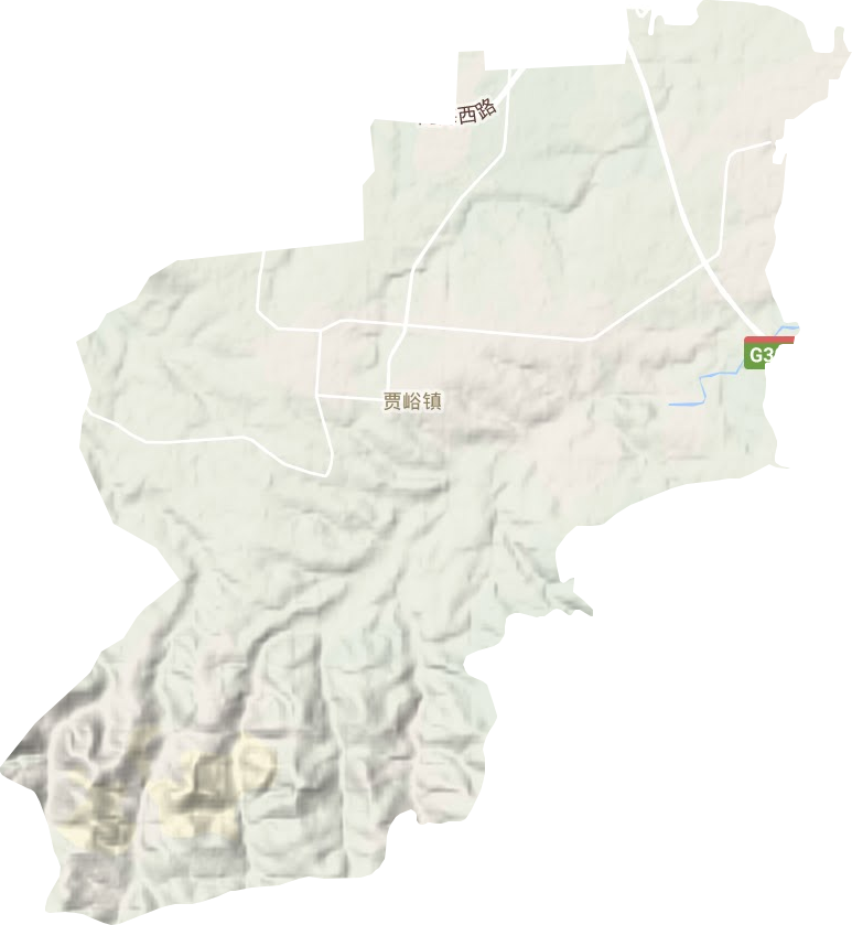 贾峪镇地形地图