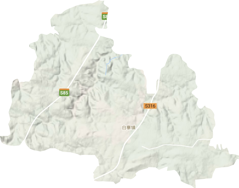 白寨镇地形地图