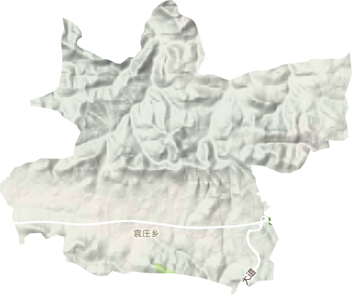 袁庄乡地形地图