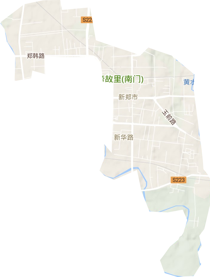 新华路街道地形地图
