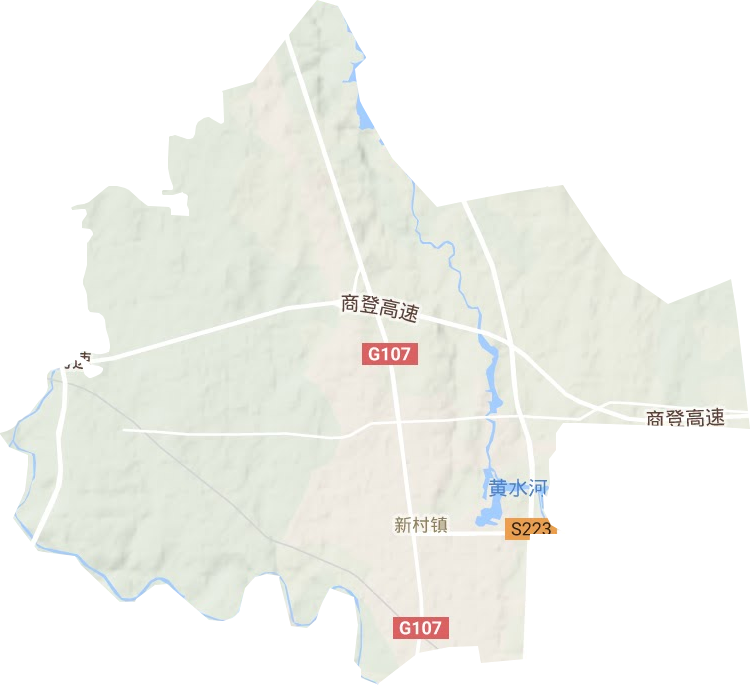 新村镇地形地图
