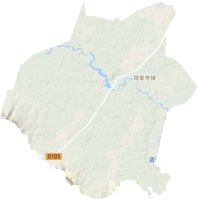 观音寺镇地形地图