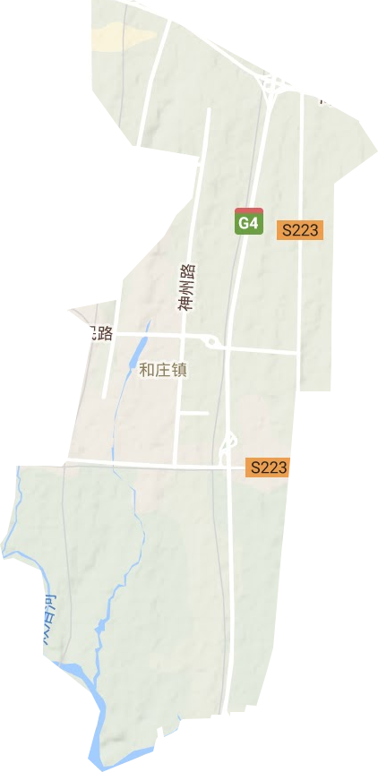 和庄镇地形地图