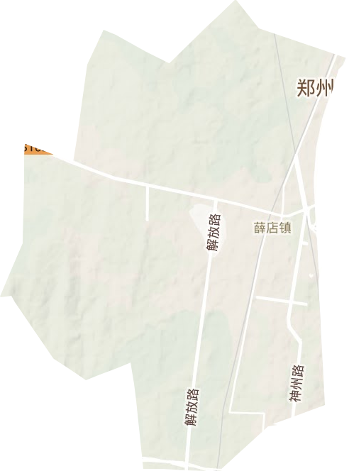 薛店镇地形地图