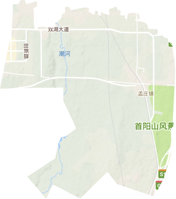孟庄镇地形地图