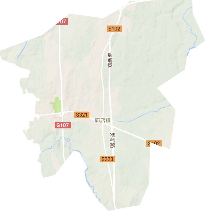 郭店镇地形地图