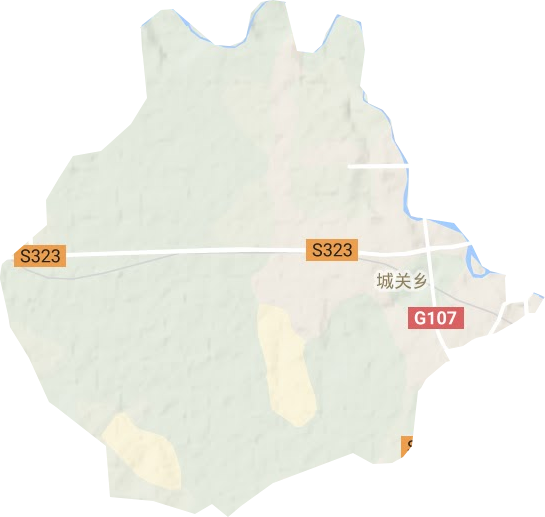 城关乡地形地图