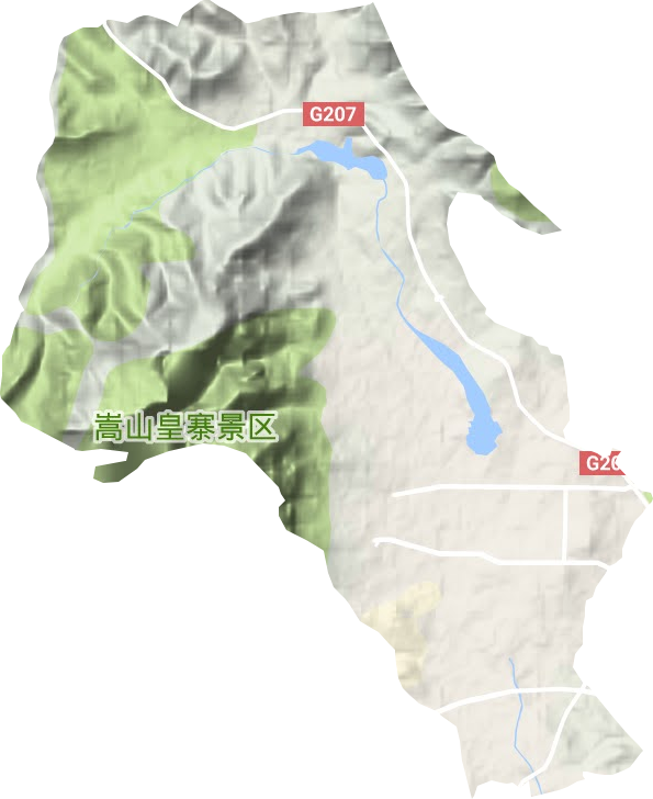 少林街道地形地图