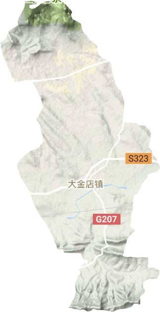 大金店镇地形地图