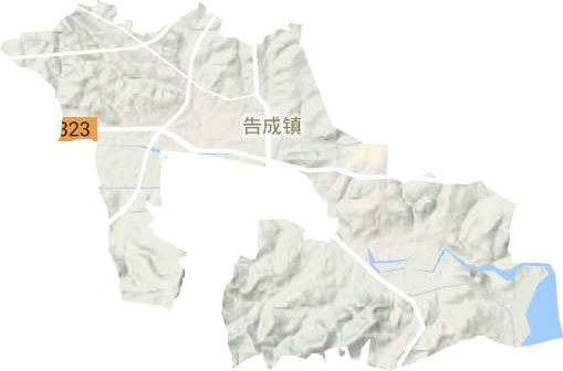 告成镇地形地图