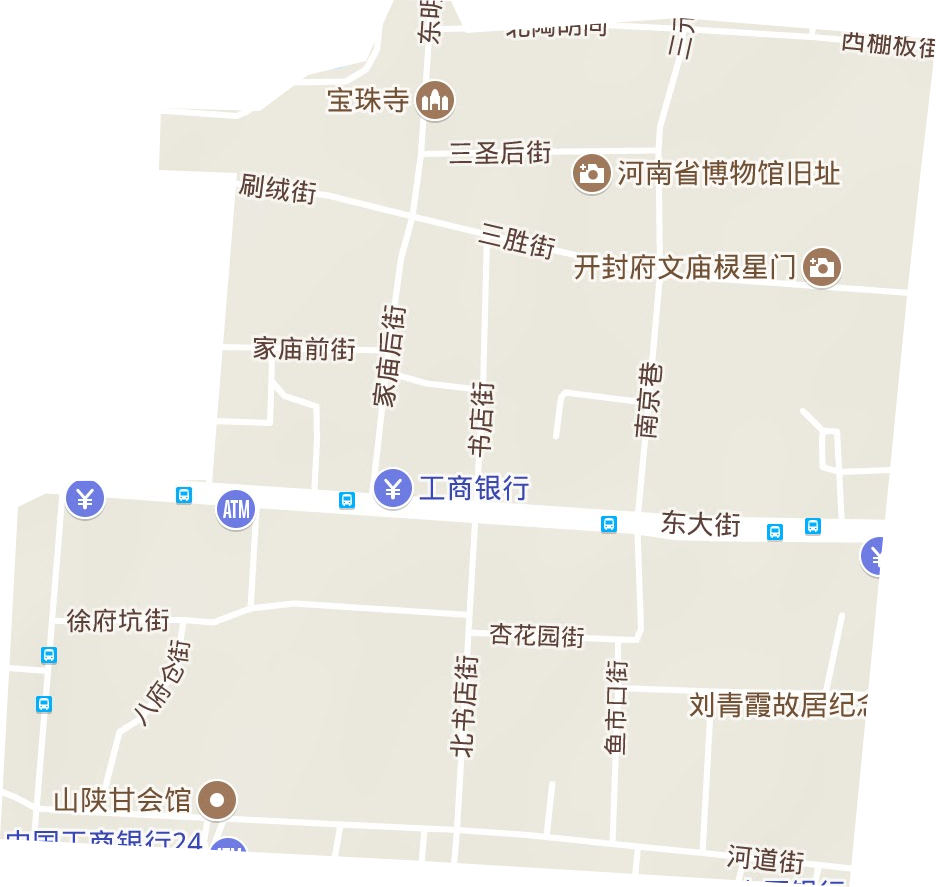 北书店街道地形地图
