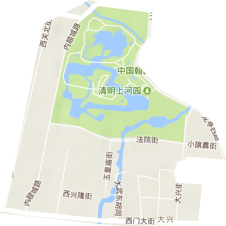 大兴街道地形地图