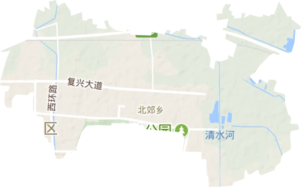 北郊乡地形地图