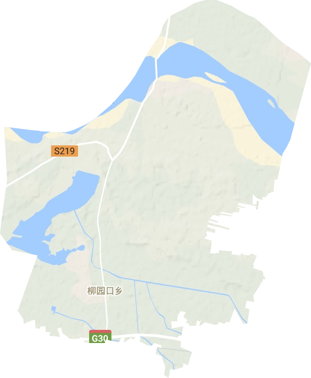 柳园口乡地形地图
