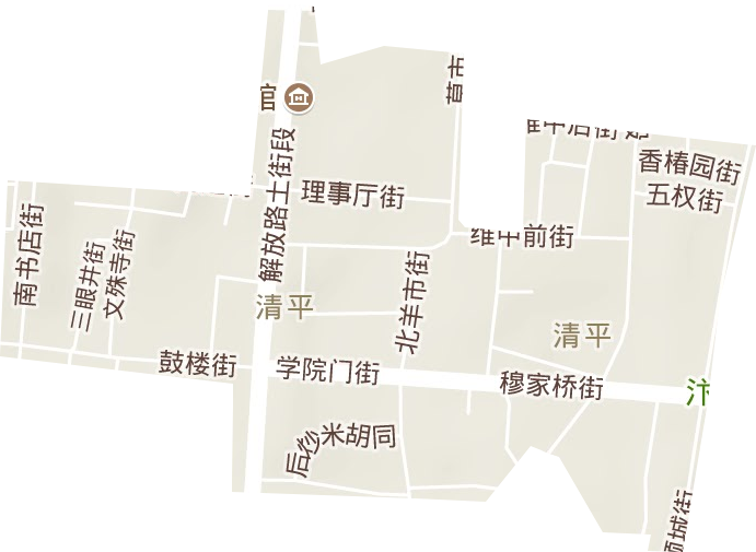 清平街道地形地图