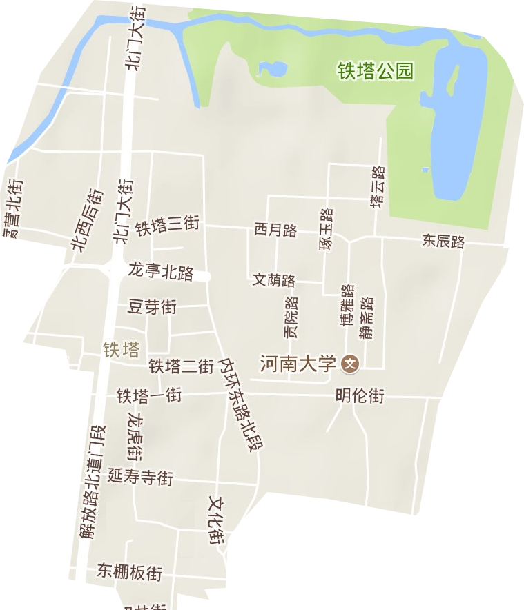铁塔街道地形地图