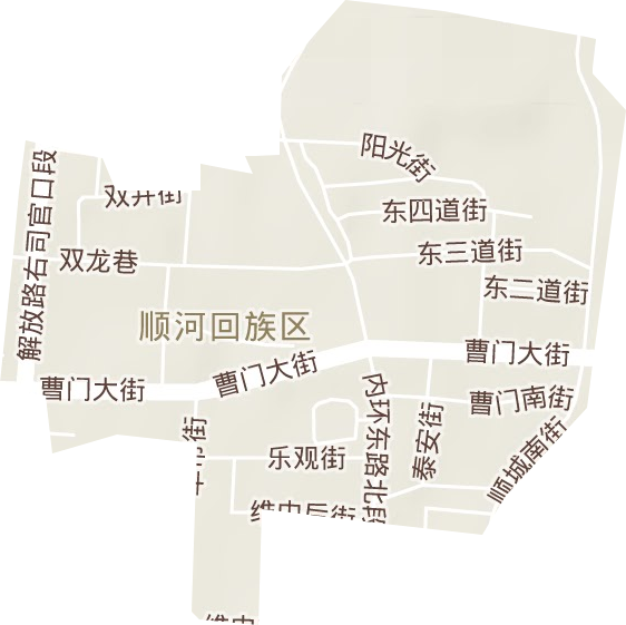 曹门街道地形地图