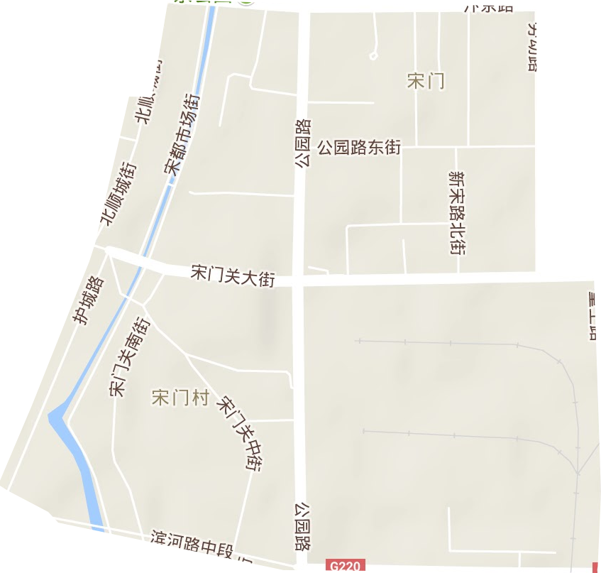 宋门街道地形地图