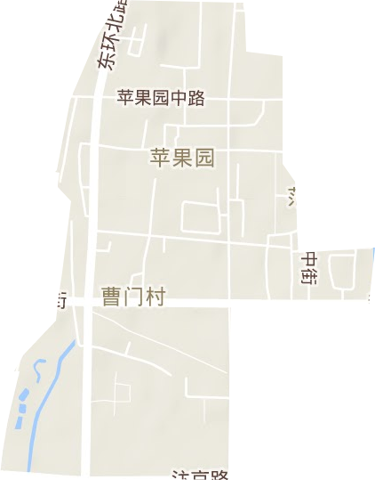 苹果园街道地形地图