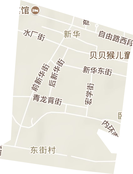 新华街道地形地图